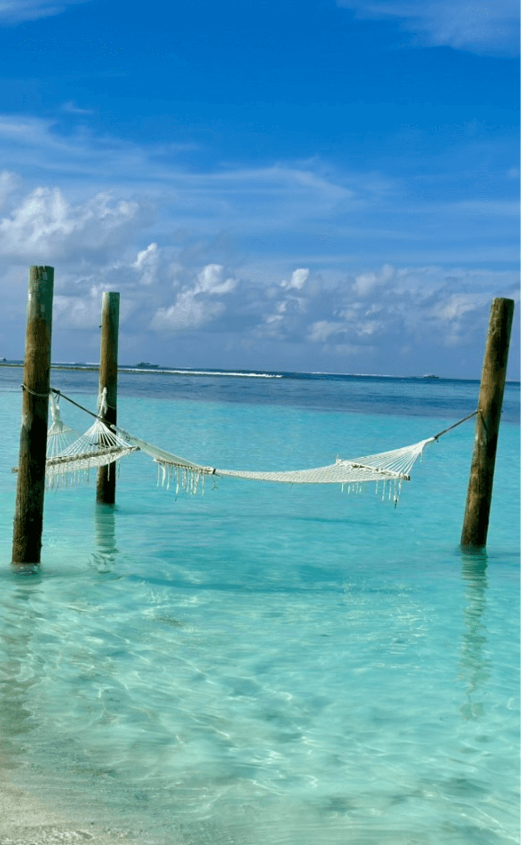 A hammock at Six Senses, The Maldives